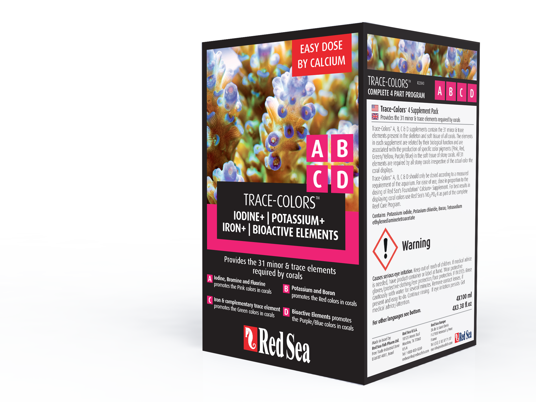 Red sea Trace colors 4 pack (100ml A,B,C,D)