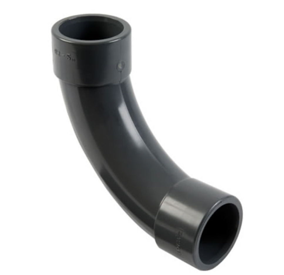 Long 90 Degree Elbow (Solvent Weld)