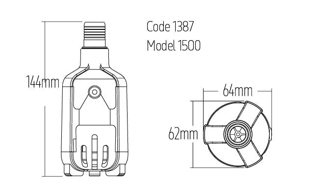TMC Reef Pump Compact 1500 DC Pump
