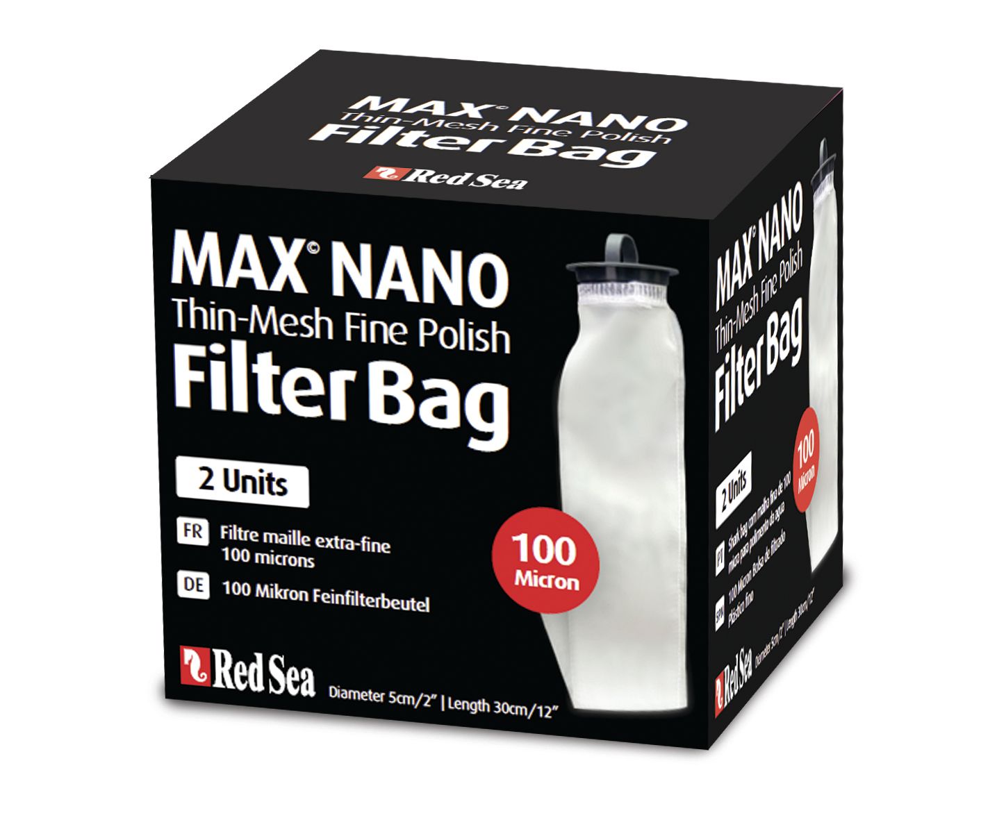 Red sea MAX NANO filter sock 100 micron (2 pack)