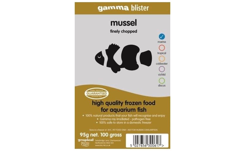 TMC Gamma Fine Chopped Mussel Blister Pack 100g