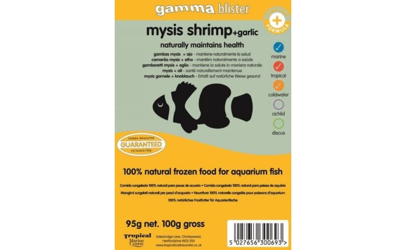 TMC Gamma Mysis Shrimp + Garlic Blister Pack 100g